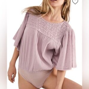 Intimately Free People Perfect Catch Thong Bodysuit Textured Casual Size Small